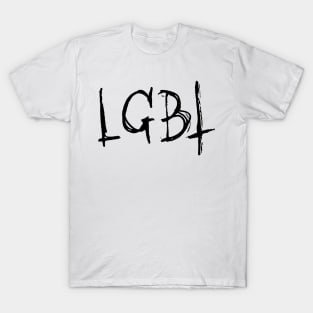 Dark and Gritty LGBT text T-Shirt